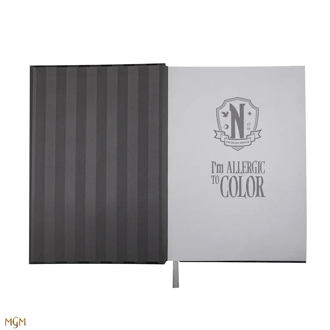 Hard cover double-entry notebook Nevermore Academy - Wednesday