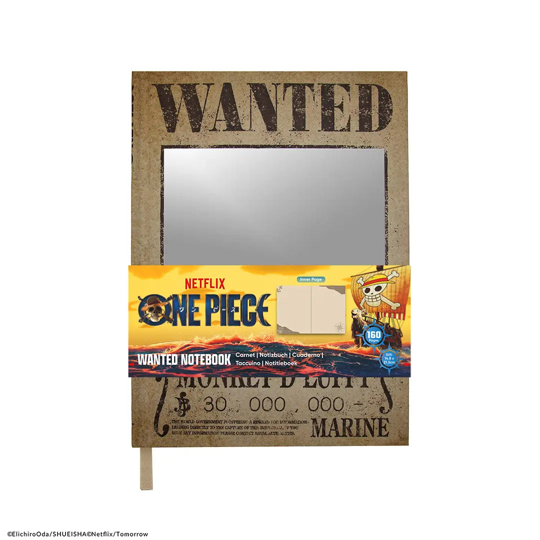 Hard cover notebook mirror Wanted - One Piece