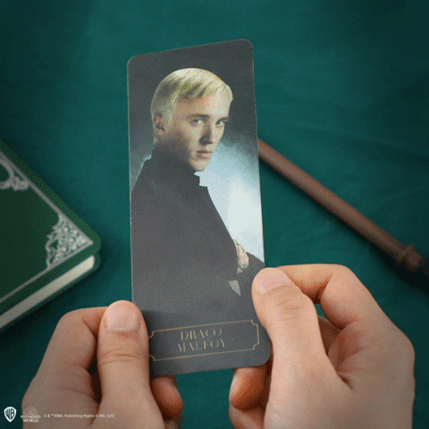 Wand Pen & Holder & Lenticular Bookmark Draco Malfoy - Harry Potter