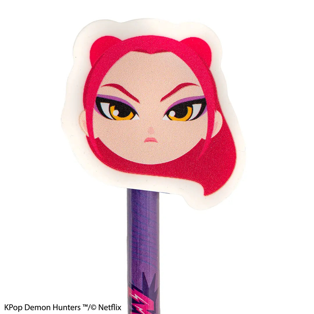 Display of 30 pencils and erasers – K-Pop Demon Hunters