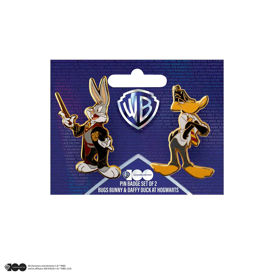 Set of 2 pins Bugs and Daffy at Hogwarts - Looney Tunes - WB 100th