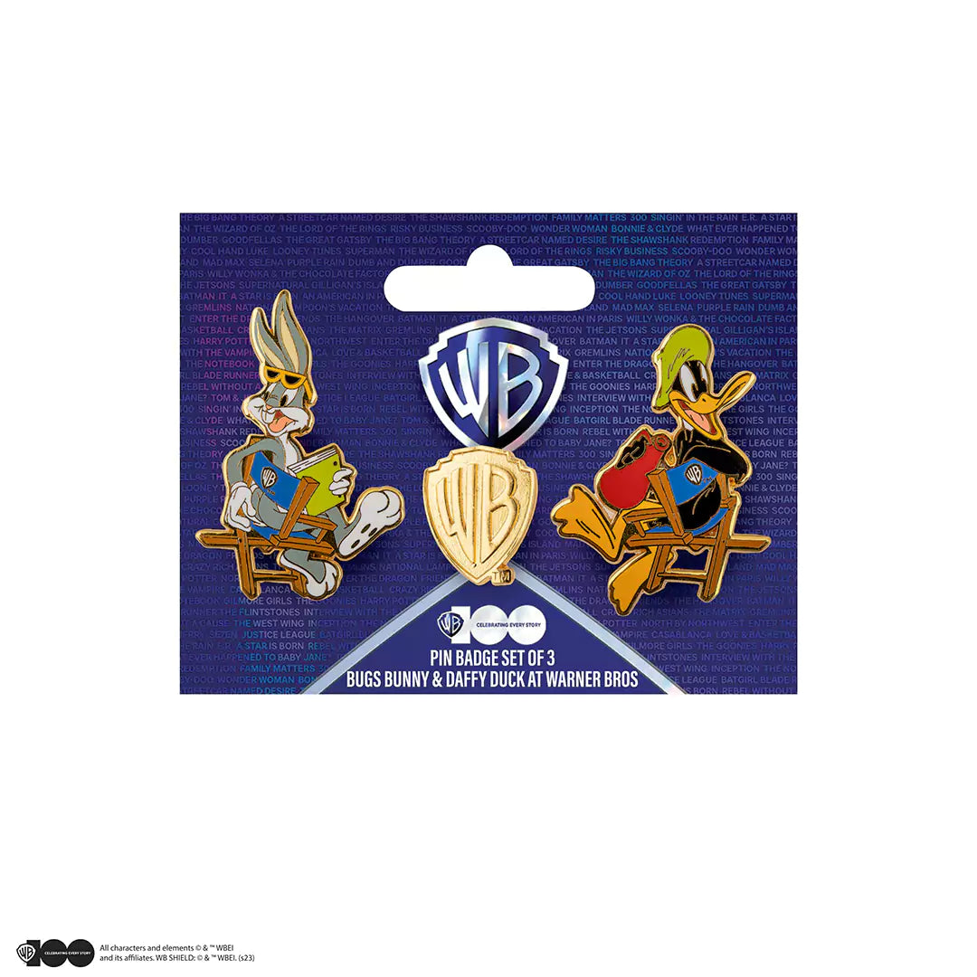 Set of 3 pins Bugs and Daffy at Warner Bros Studio - Looney Tunes - WB 100th