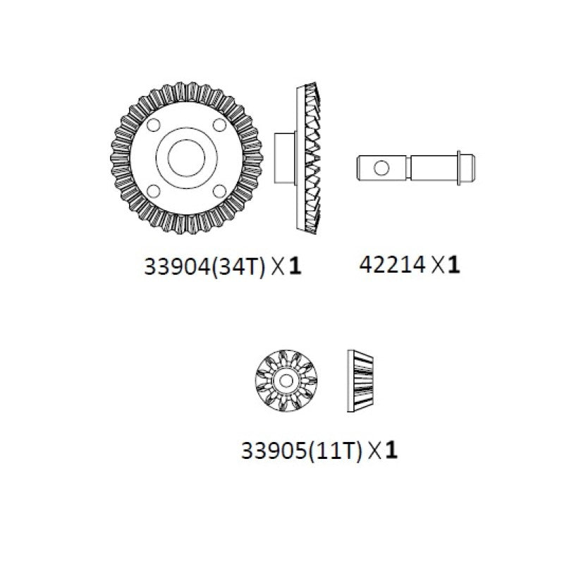 AT4 Axle drive gear set