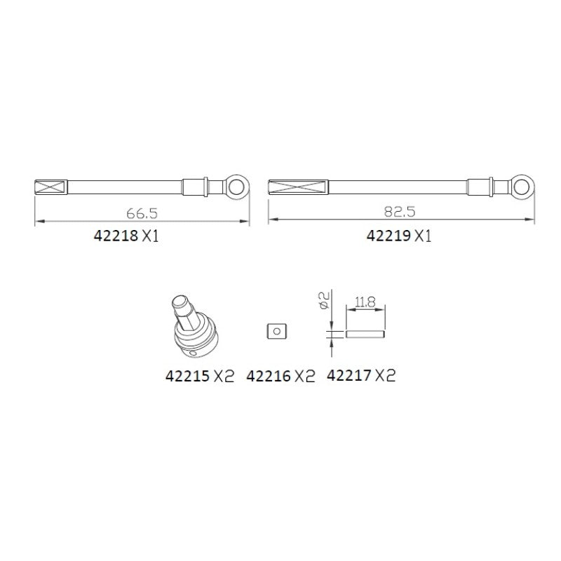 AT4 Front door axle CVD (left and right)