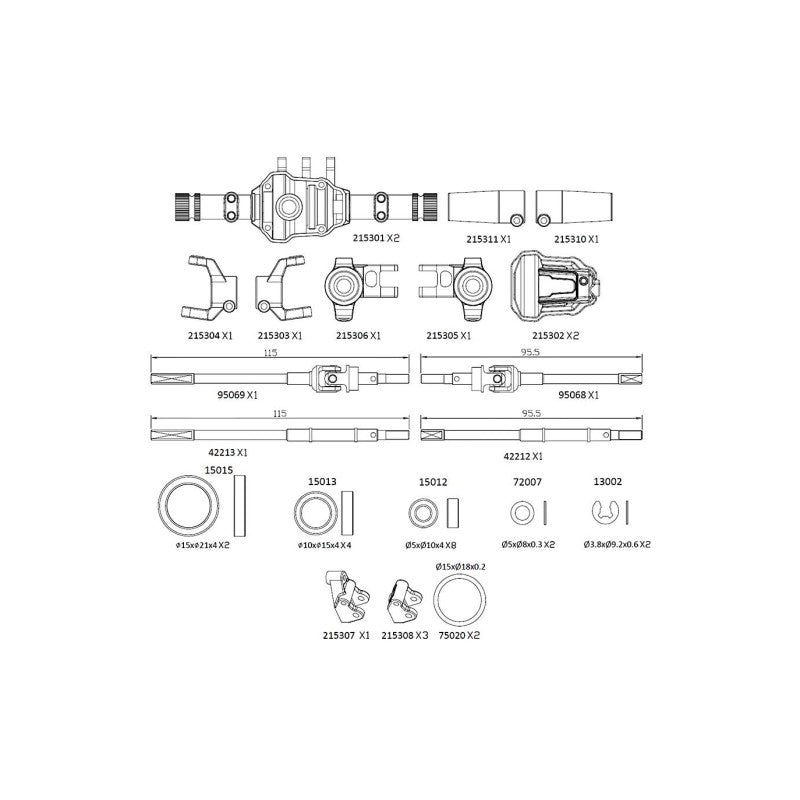 EMO straight axle kit