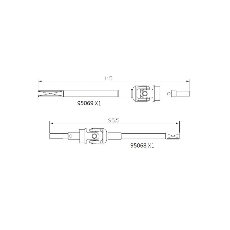 EMO straight axle CVD shaft