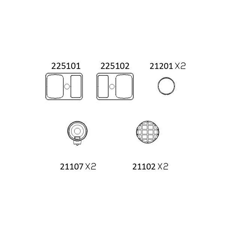 XT4 front and rear light kit