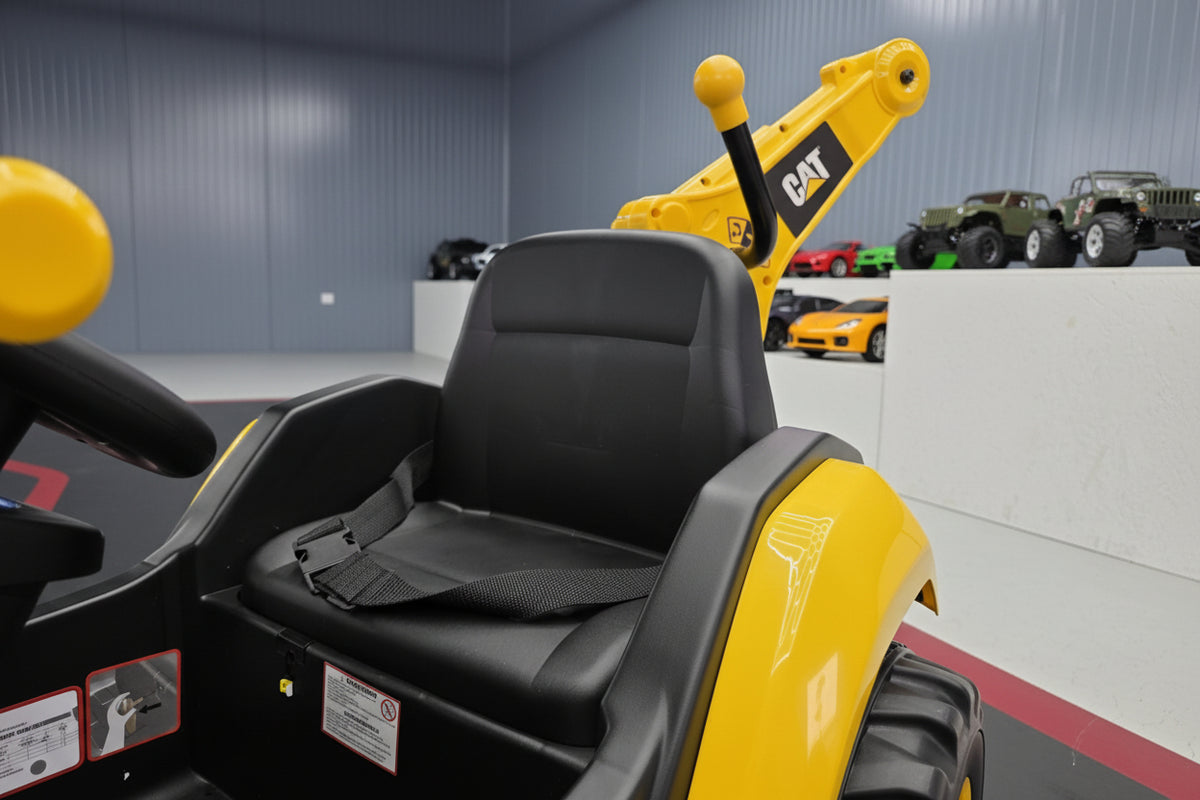 Caterpillar grävmaskin 12V barntraktor med lastare
