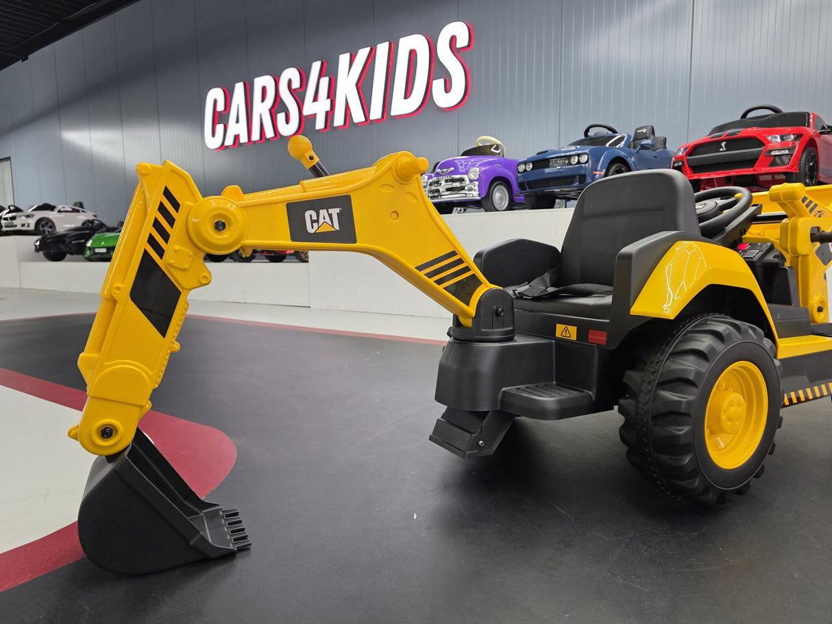 Caterpillar grävmaskin 12V barntraktor med lastare