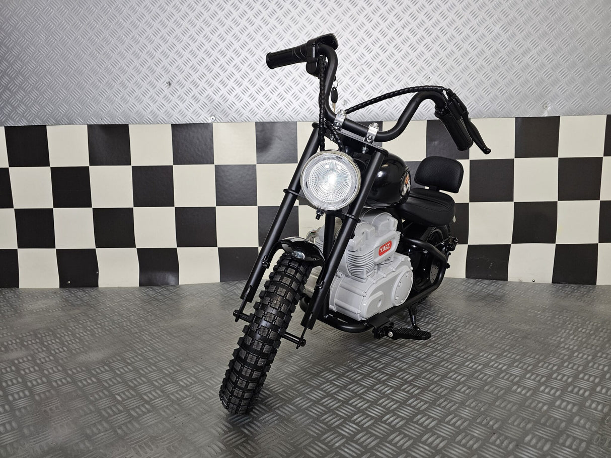 Chopper 24V elmotorcykel för barn – svart
