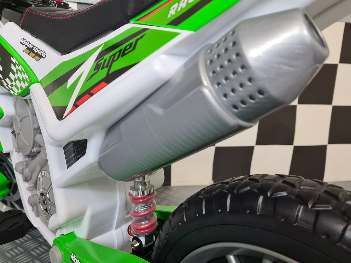 Motocross 12V elmotorcykel för barn – grön
