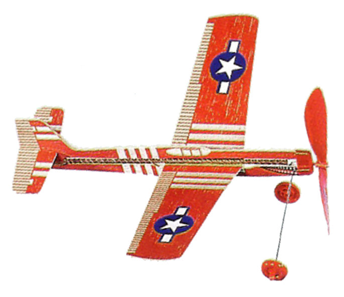 Mustang Free-Flight Rubber Powered Balsa kit