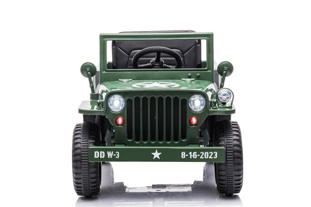 Azeno Desert Army Jeep 4x12V – El-bil för barn