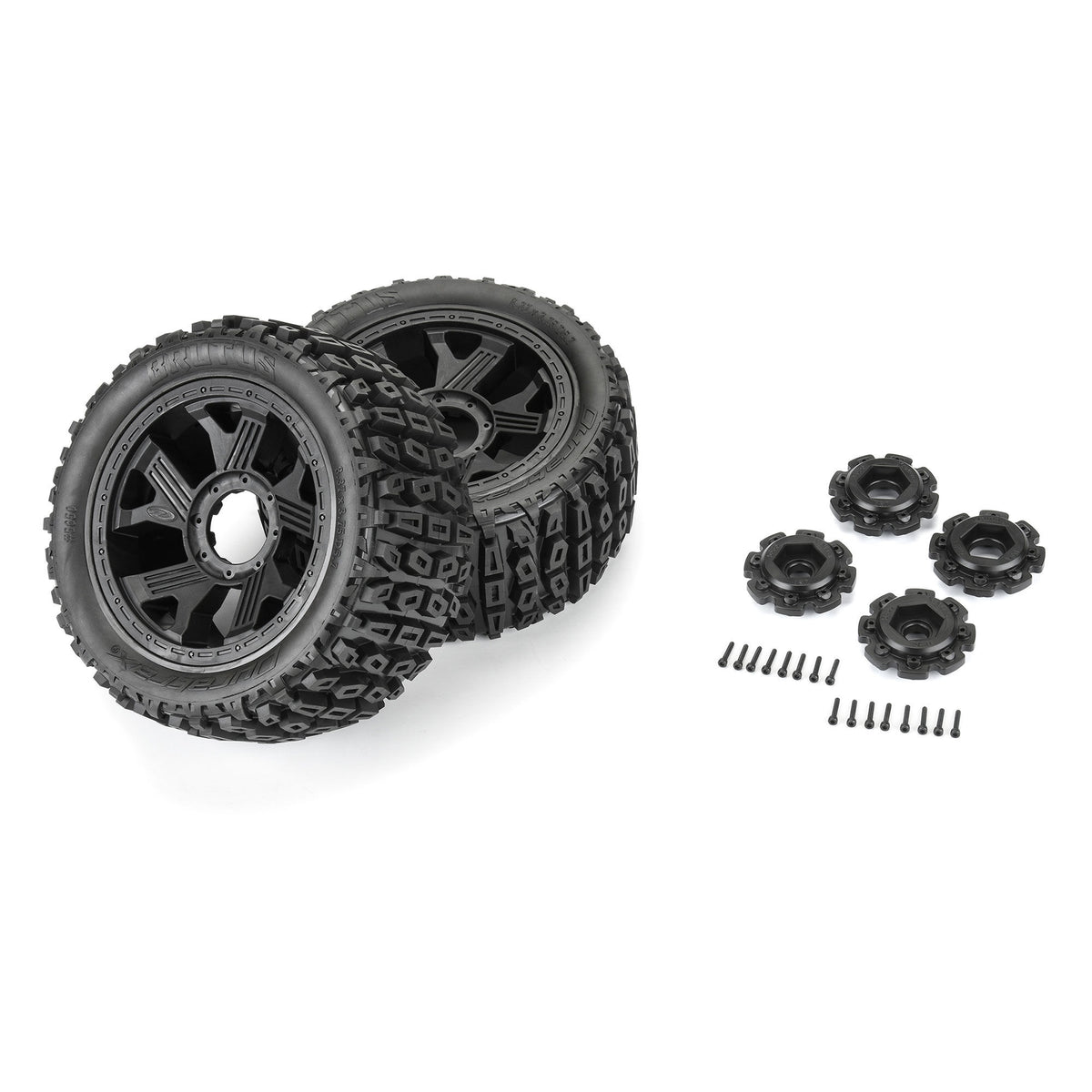 Brutus F/R 5.7" Monster Truck Tires MTD 24mm Black Ripper (2)