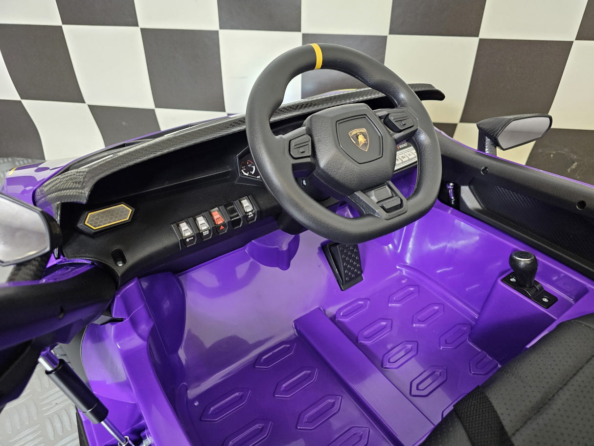 Børnebil Lamborghini Auténtica lilla 12 volt