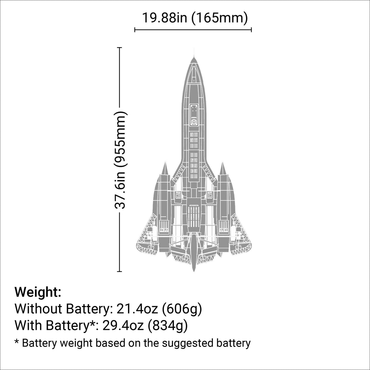 SR-71 Blackbird 40mm Twin EDF BNF Basic
