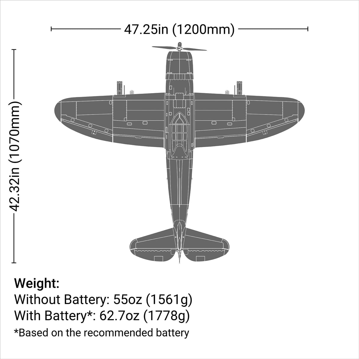P-47 Razorback 1.2m PNP-