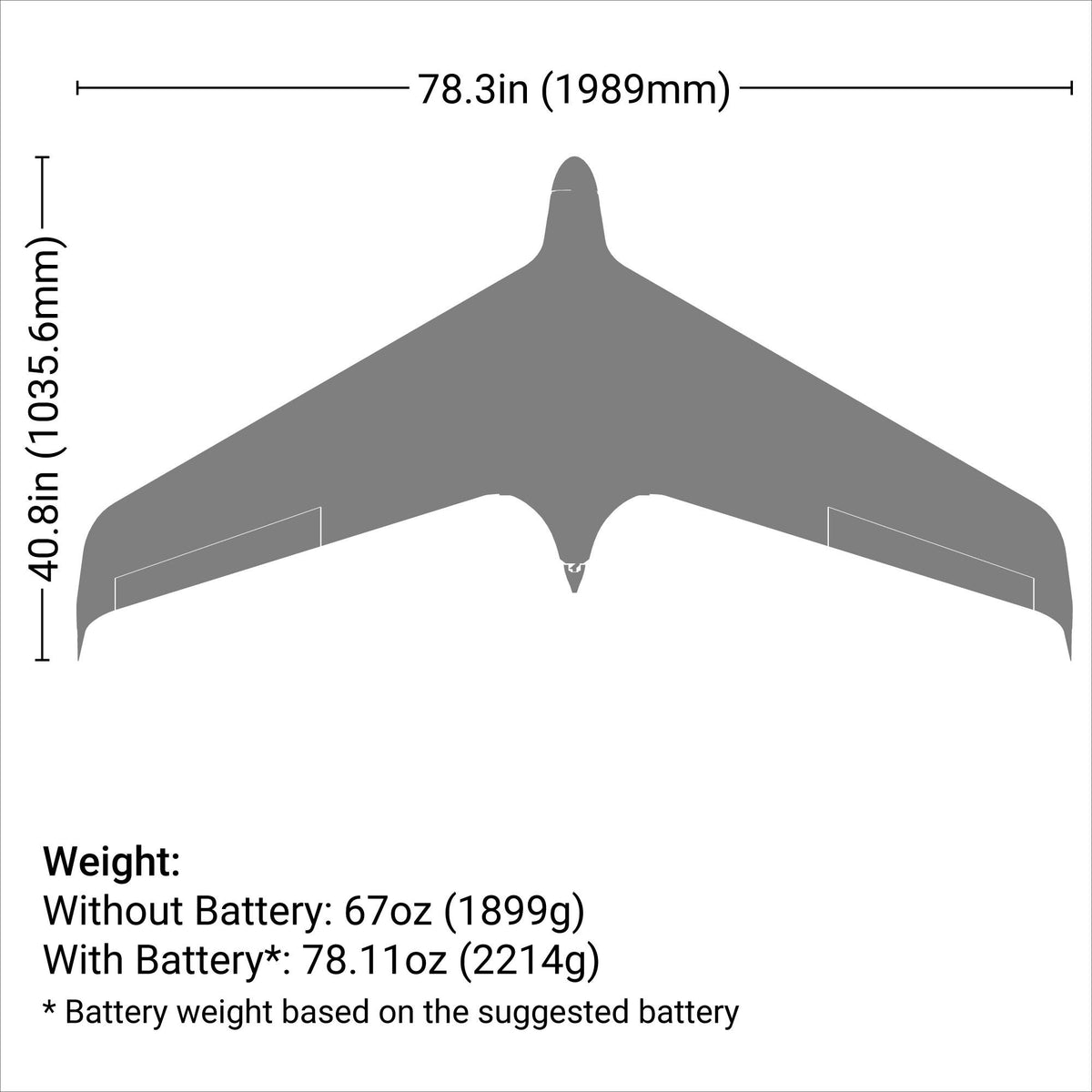 Opterra 2M Wing BNF Basic