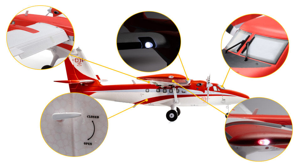 DHC-6 Twin Otter 1.4m BNF Basic with AS3X+ and SAFE Select