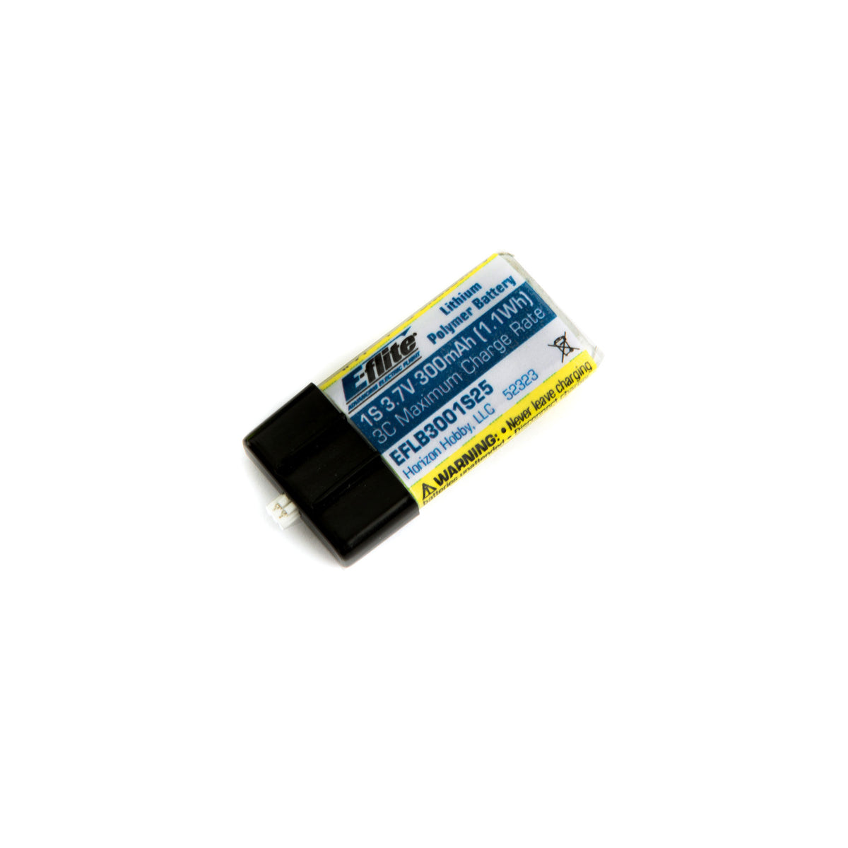 300mAh 1S 3.7V 25C LiPo Battery