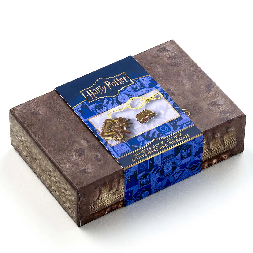Monster book key ring and pin gift box