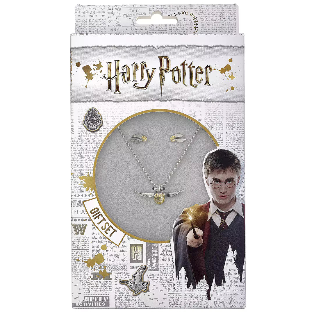 Golden snitch necklace and earrings set - Harry Potter