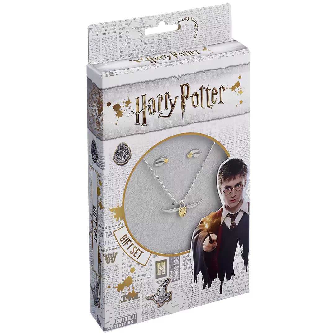 Golden snitch necklace and earrings set - Harry Potter