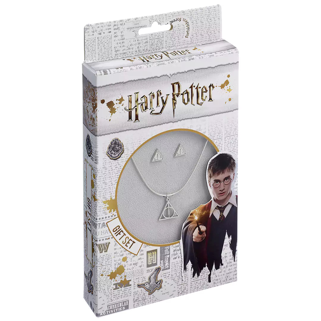Deathly Hallows necklace and earrings set - Harry Potter