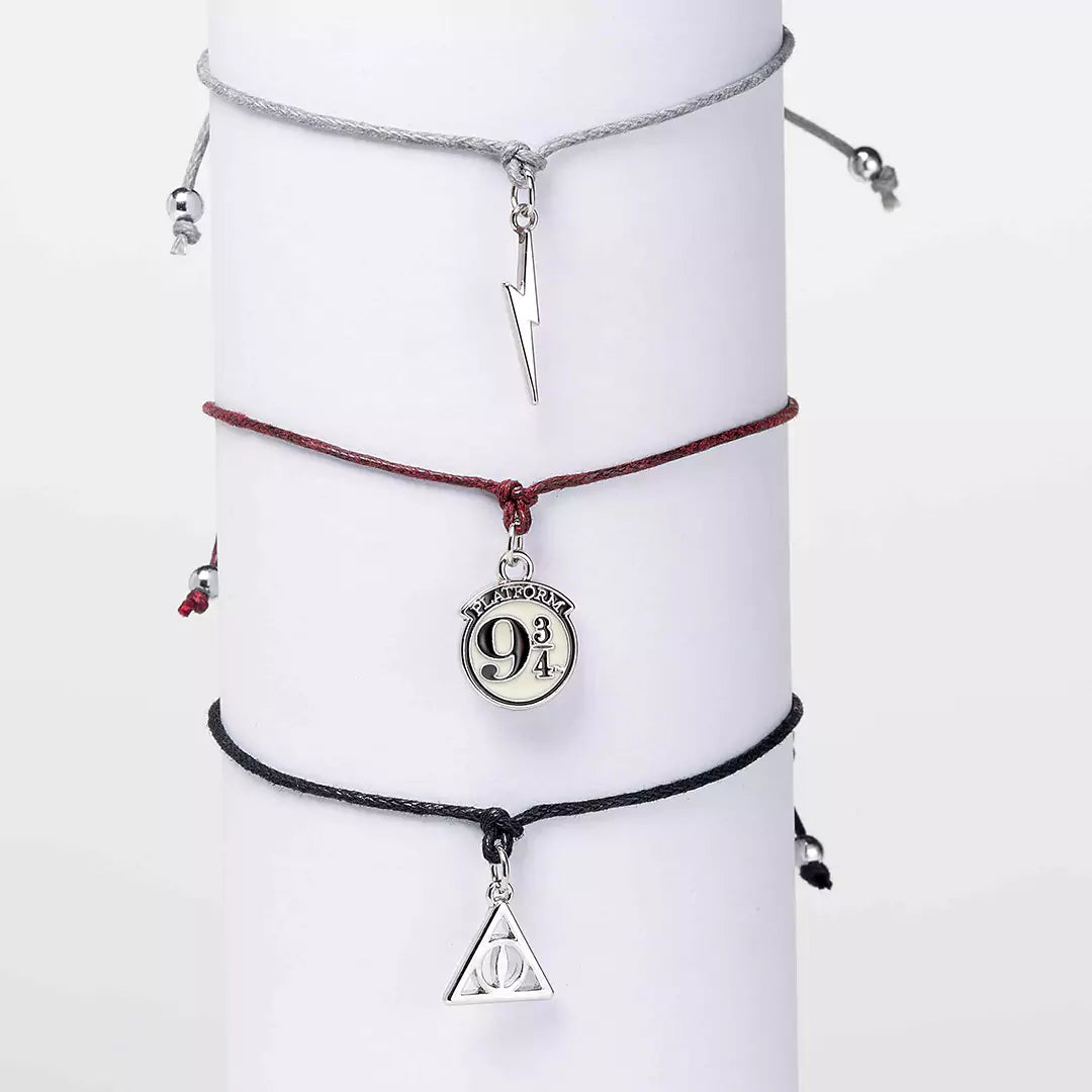 Set of 3 friendship bracelets - Silver - Harry Potter