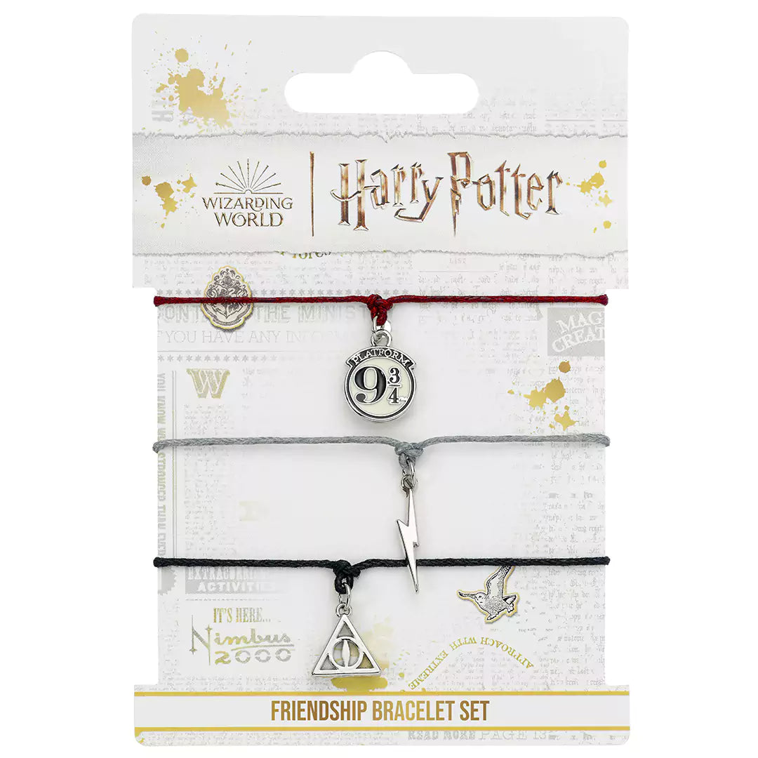 Set of 3 friendship bracelets - Silver - Harry Potter