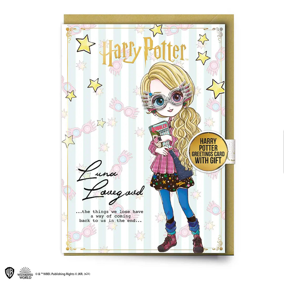 Luna Lovegood greeting card with Pin - Harry Potter
