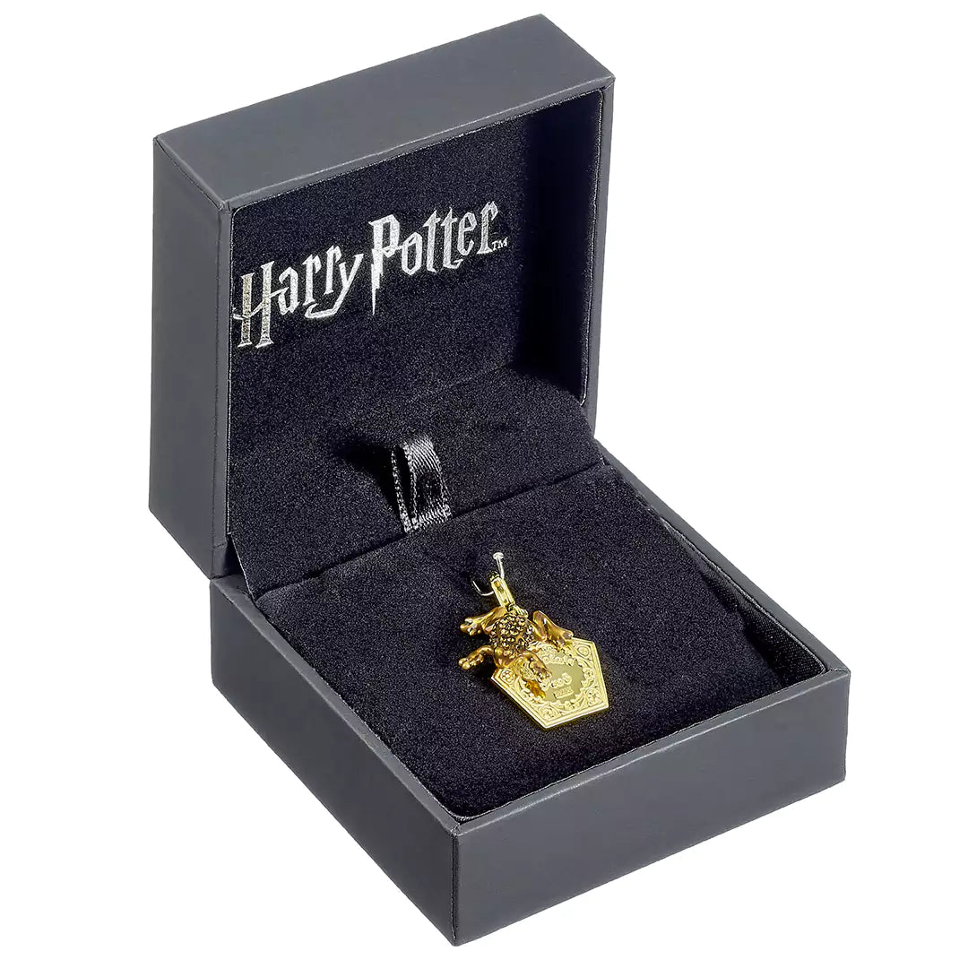 Sterling silver chocolate Frog clip charm with Crystal - Harry Potter
