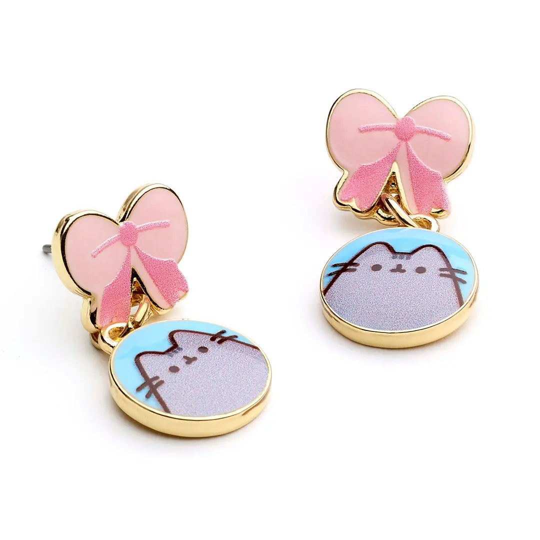 Pusheen the cat and bow earrings - Pusheen
