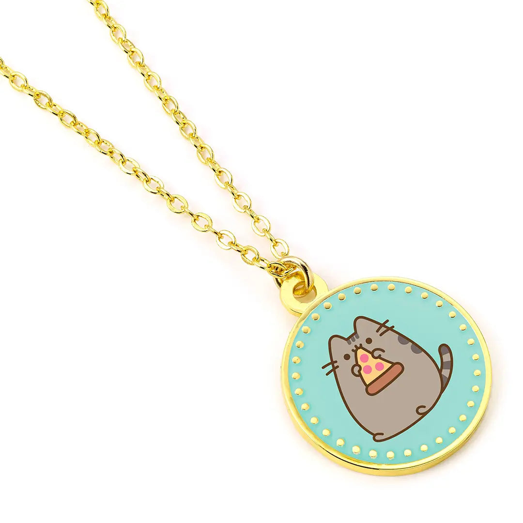 Pusheen the cat and pizza necklace - Pusheen