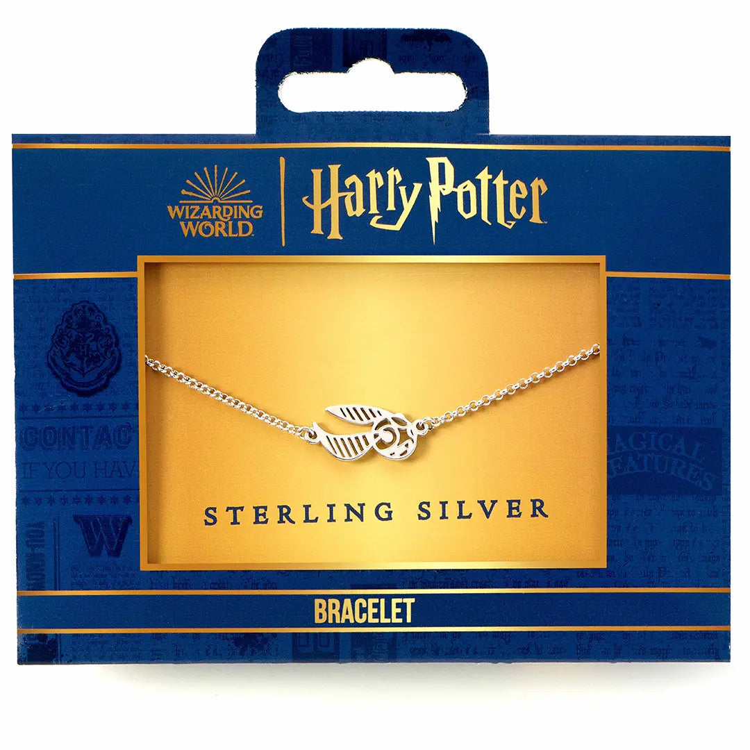 Sterling silver Golden Snitch Charm Bracelet - Harry Potter