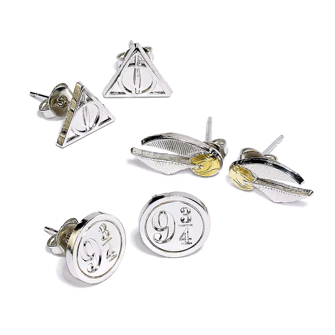 Stud Earring Set Deathly Hallows/ Golden Snitch/ Platform