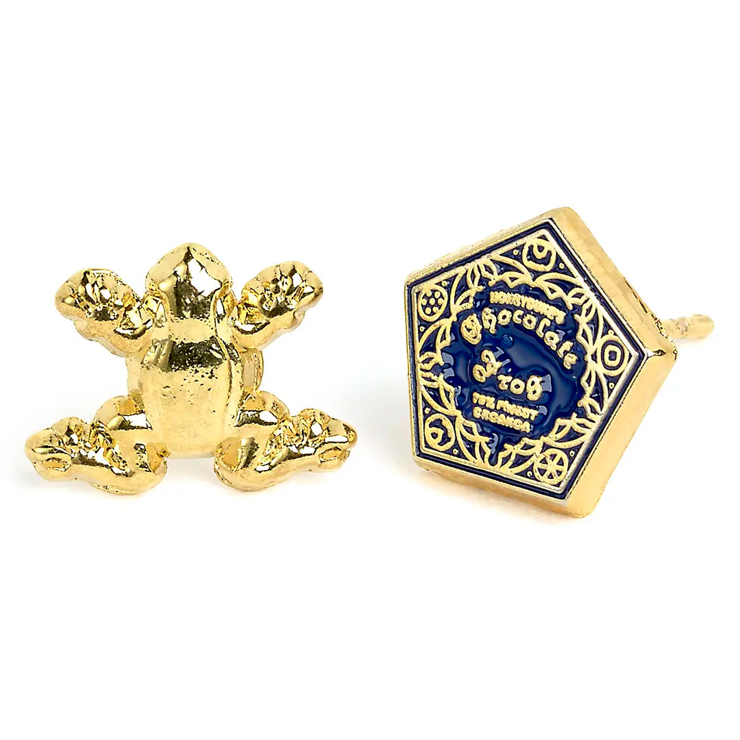 Official Harry Potter Chocolate Frog & Box gold plated stud