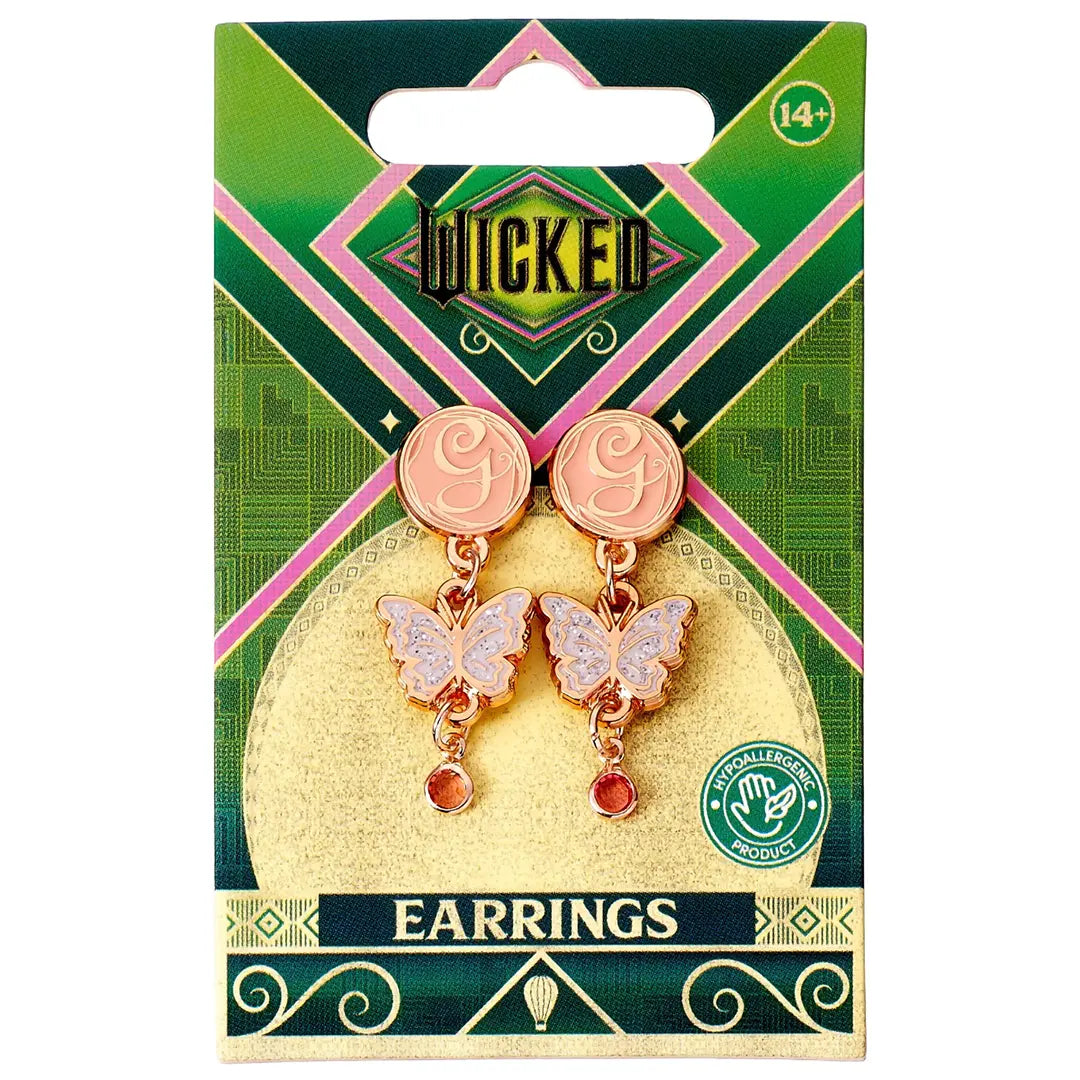 Glinda Drop Butterfly Earrings- Wicked