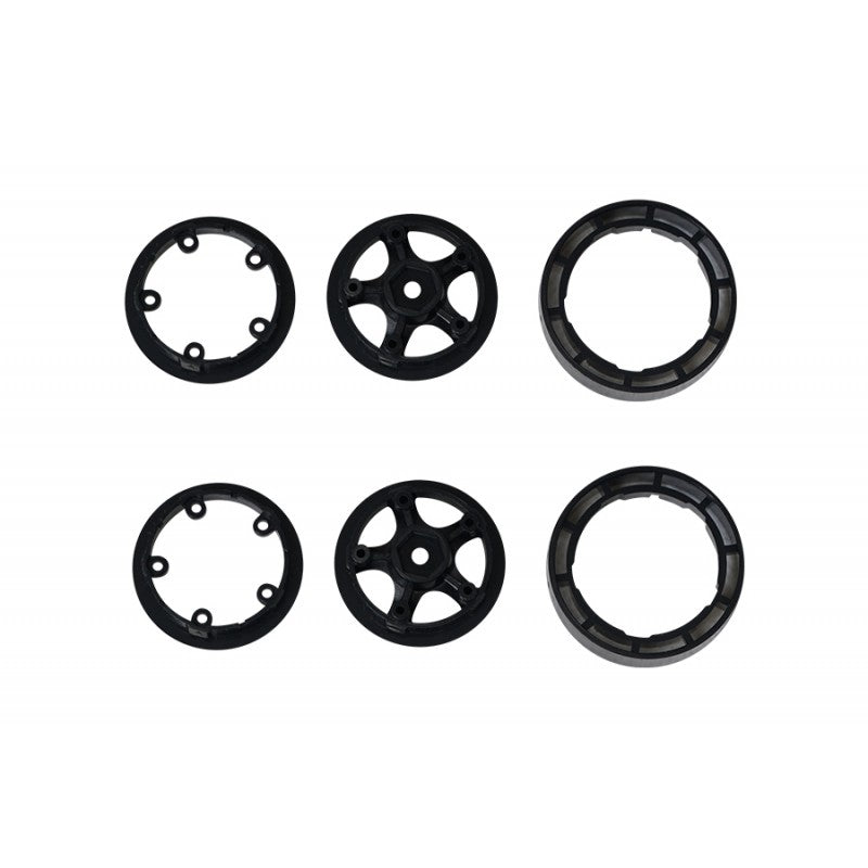 DISC.. 1/18 Eazy RC : Star Style Wheels plastic parts Set