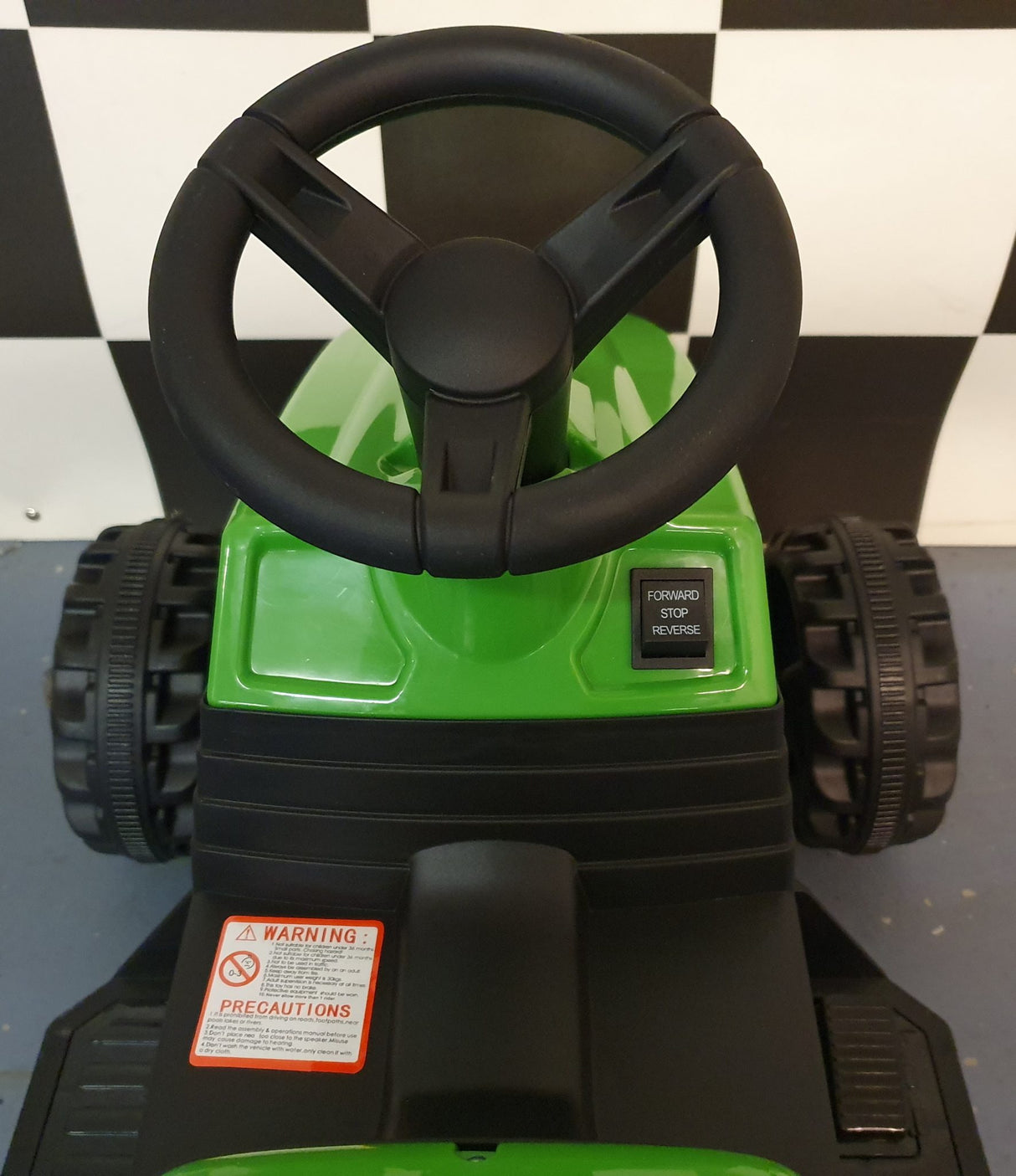 Barntraktor 6V – 1 person, grön