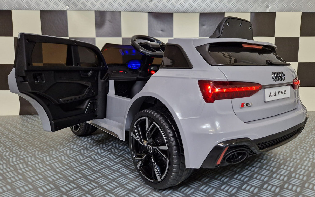 Elektrisk børnebil Audi RS 6 nardo grå