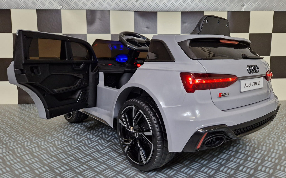 Audi RS6 12V elbil för barn – nardo grå