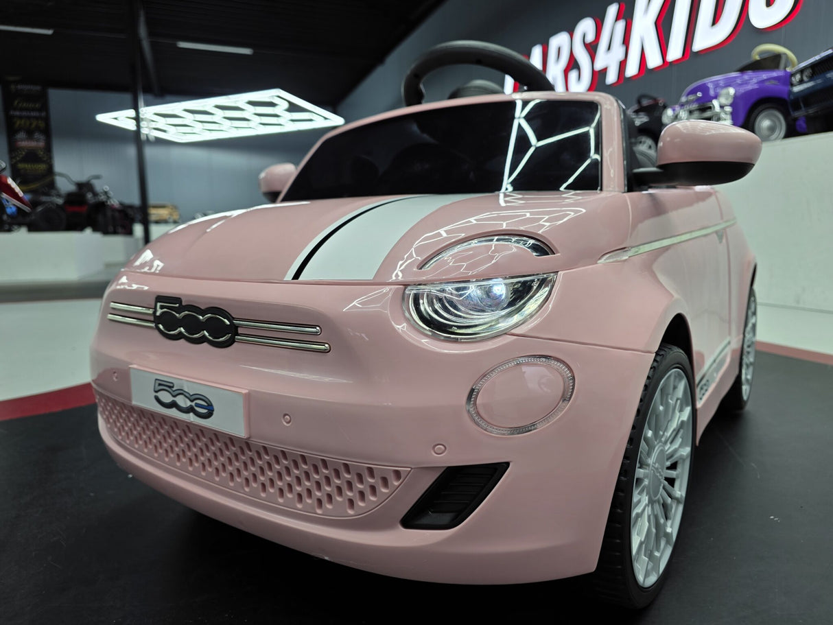 Fiat 500 elektrisk børnebil 12V pink