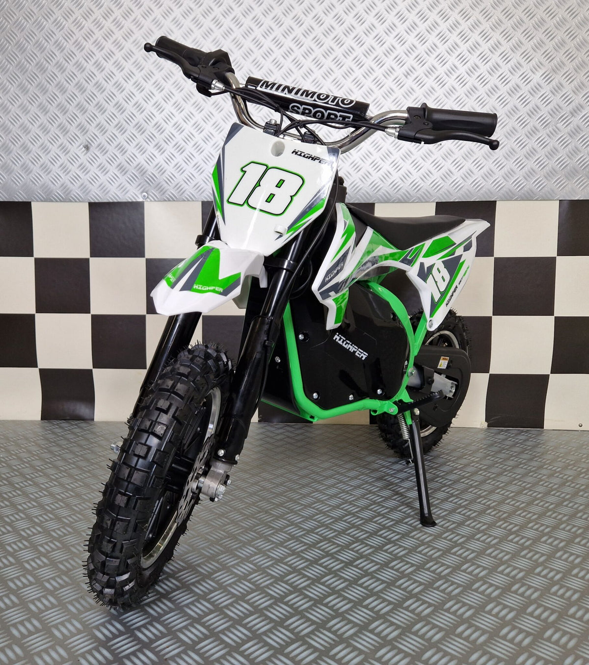 Elektrisk crossmotorcykel 36V för barn – grön