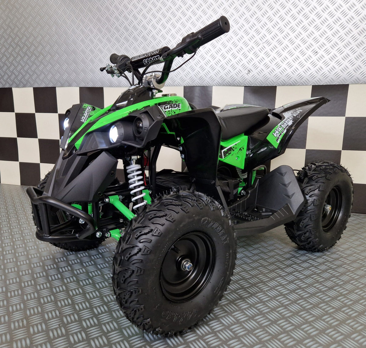 Barnfyrhjuling 48V med brushless motor – grön