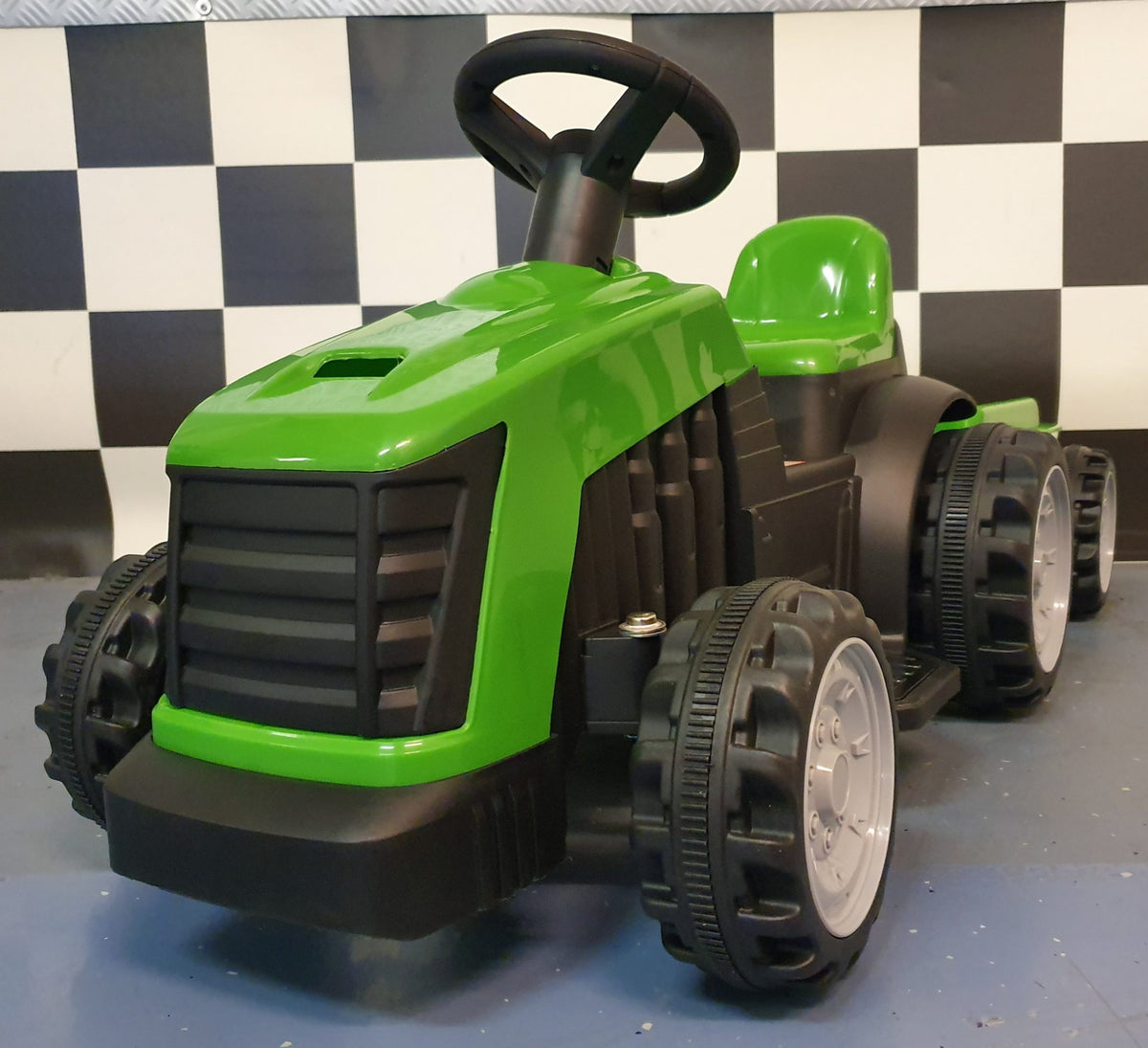 Barntraktor 6V – 1 person, grön