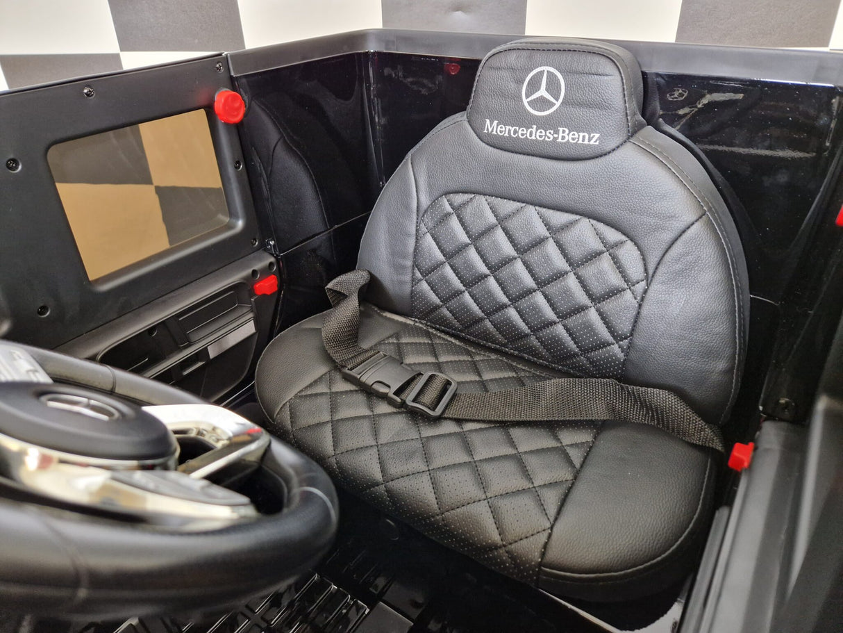 Elektrisk børnebil Mercedes G500 metallic sort