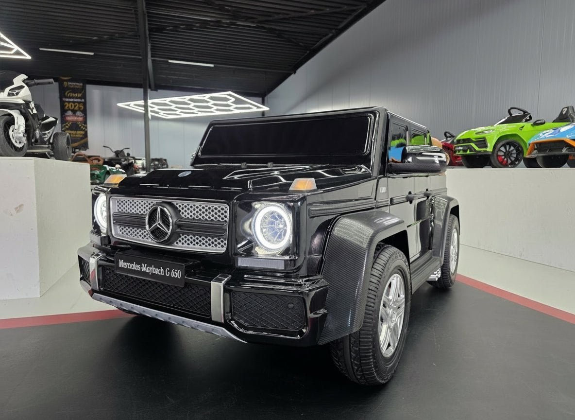 Mercedes-Benz Maybach XXL 24V elbil för barn – 2 personer, svart