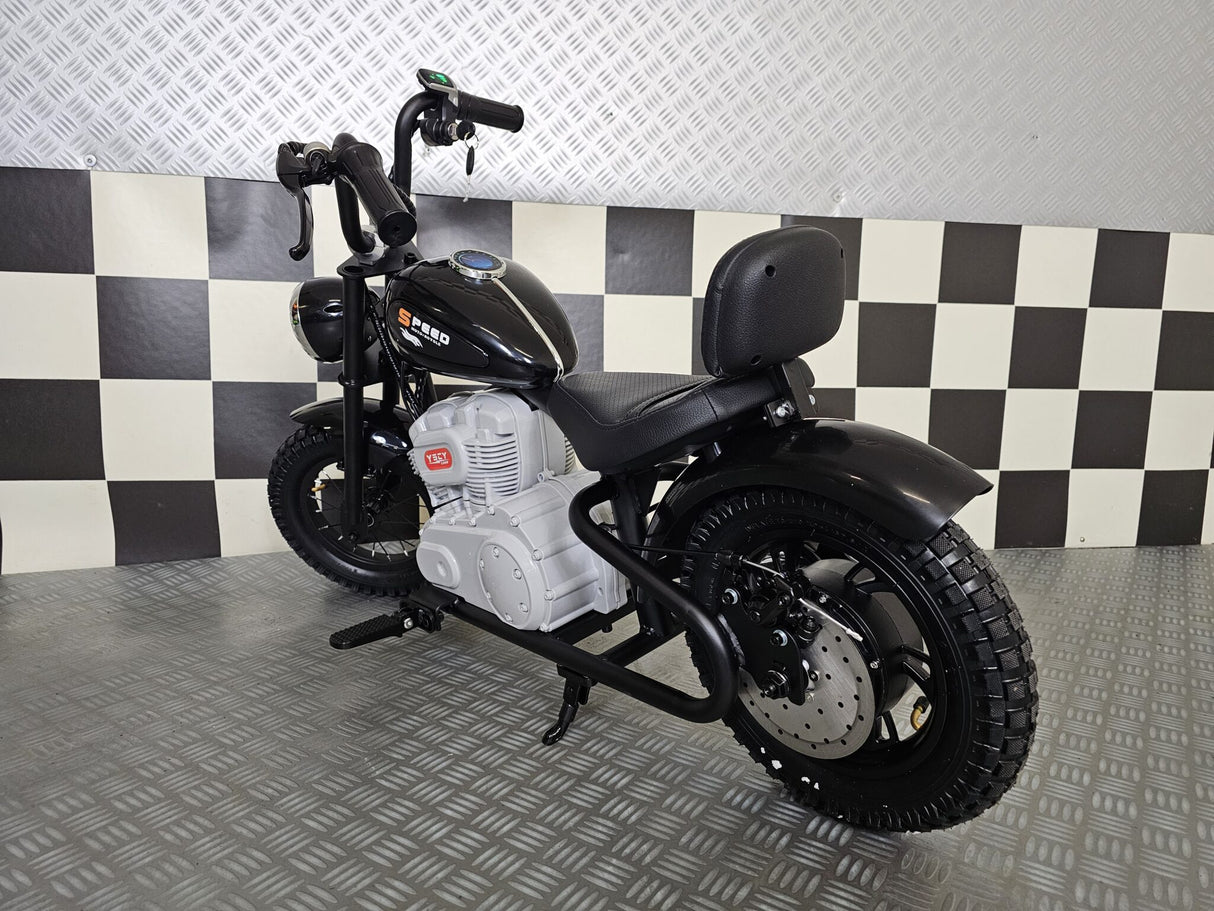 Chopper 24V elmotorcykel för barn – svart
