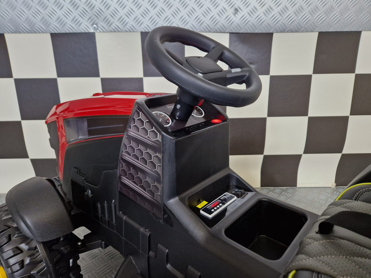 Farmer barntraktor 12V med fjärrkontroll – röd